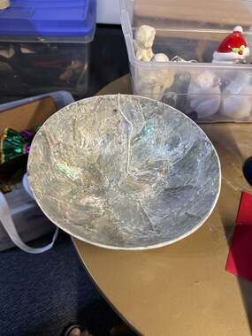 Mini Bowl Mother Of Perl Flower Style Mosaic Abalone Shell